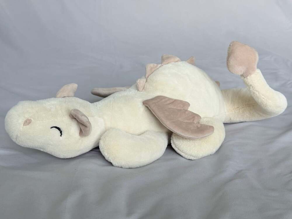 The Beauty Collective Dragon Stuffed Animal Toy Cream Plush